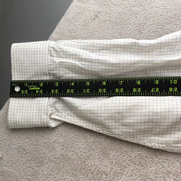 Gitman Gold Mens Dress Shirt Size 3XL 19 Neck Long Sleeve Button Down Checkered - Picture 5 of 12